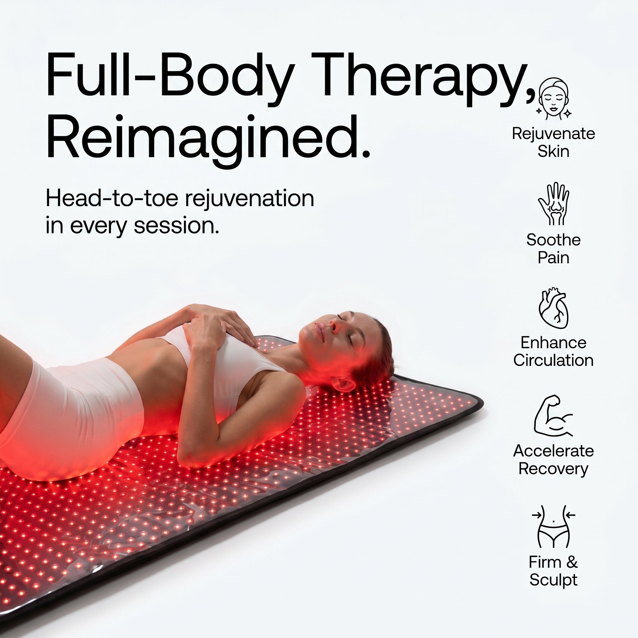 SELENEK Full Body Red Light Therapy Mat