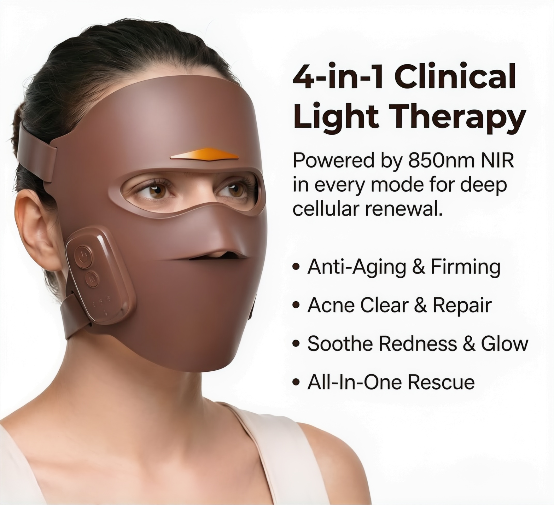 Selenek Wireless 4-in-1 LED Light Therapy Face Mask
